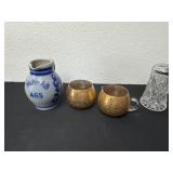 Crystal shaker with vintage Lotus Quality 22K