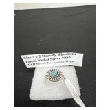 Size 7.5 heavily rhodium plated nickel silver no