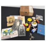 Cigar box full of small items