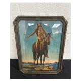 Vintage Native Horse Picture 18x14