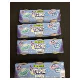4 packs of Crayola cosmic dough