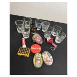 Vintage lot of Coca Cola collectible shot glasses
