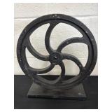 12ï¿½ industrial cast iron wheel sculpture