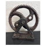 9ï¿½ brown Deco 79 Polystone Gear Decorative