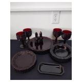 Four piece vintage Avon dinnerware place setting,