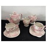 Vintage art deco design tea set tea pot creamer