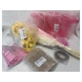 A group of miscellaneous items, pink cowgirl boat