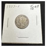 1939 s mercury dime