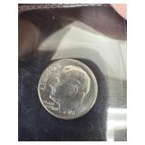 1964 d bu silver dime