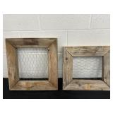 2 Wooden chicken wire Frames