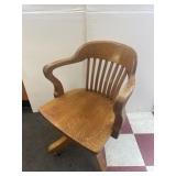 Vintage Wood Roller Chair