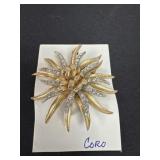 vintage mid-century Coro layered chrysanthemum or
