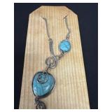 antique-finished silver-tone bohemian pendant