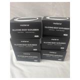 new Six packs of silicone body scrubbers