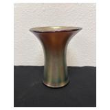 6ï¿½ iridescent trumpet vase Vintage