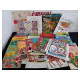 Large group of vintage color books including