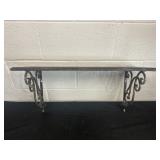 Vintage Wooden and Metal Shelf 25x14