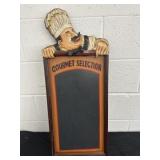 30x12 Gourmet Selection Decor Chef Chalk Sign