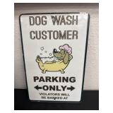 8ï¿½x12ï¿½ dog wash metal sign