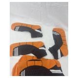 4 Orange and gray pair of socks