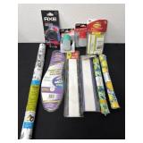 Command strips and wall paper and insoles kitchen