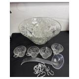 Punch bowl with 12 cups