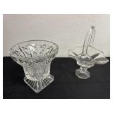 6ï¿½ and 8ï¿½ glass basket and vase
