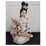 Vintage porcelain Geisha statue approximately