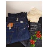 Group of ladies pants and shorts