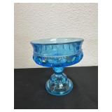 5.5ï¿½ vintage Indiana Glass Company aqua/turquoise