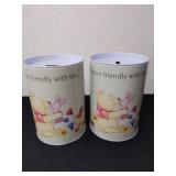 Two 6-in metal Disney Winnie the Pooh Banks