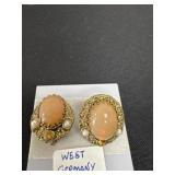 vintage West German clip-on earring
