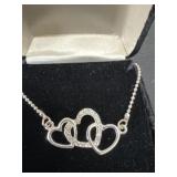 3 heart necklace