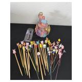 Disney hat pin and hair sticks with lipGloss