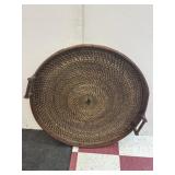 Big Woven Wicker Basket with handles 30in