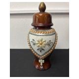 15ï¿½ is a Saikirra hand-decorated ceramic vase