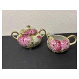 vintage hand-painted Nippon porcelain sugar bowl