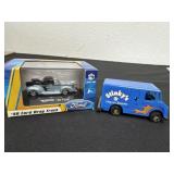 Hot wheel does drag truck and diaper cleaning box