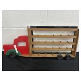 Hand Made Wooden Hot Wheels Truck Display 13.5x31