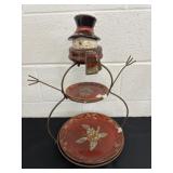 20ï¿½ metal  2 tier snowman plate