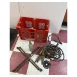 Vintage Coca Cola Crate with Misc Tools see pics