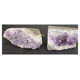 2 amethyst rocks
