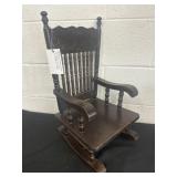 Antique handmade child/doll rocker Eastlake style