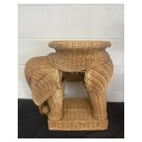 20x17 Wicker Elephant Decor Stand