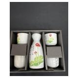 a 5-piece ceramic Japanese sake