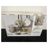 10 pc Non stick aluminum cookware set in box