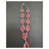 20ï¿½ red stone necklace