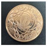 Pot leaf copper round
