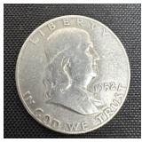 1952 Benjamin half dollar