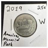 2019 w American memorial park West Point quarter.